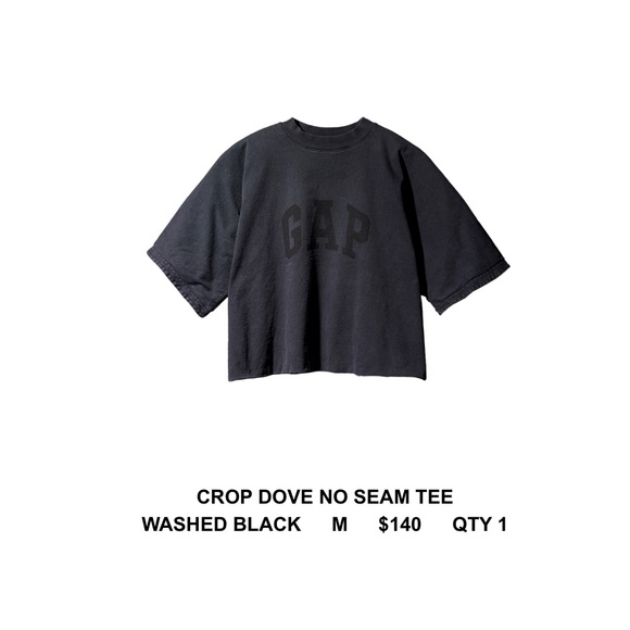 YEEZY GAP ENGINEERED BY BALENCIAGA DOVE NO SEAM TEE unisex size XS (v oversized) - Picture 4 of 6